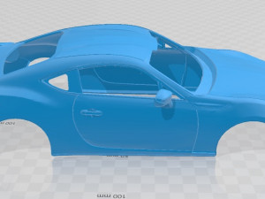 subaru brz 2014 printable body car 3Dプリントモデル