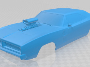 charger custom 1969 printable body car Modèles 3D en vedette