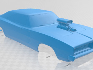 charger custom 1969 printable body car 3D Baskı Modeli