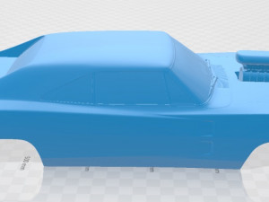 charger custom 1969 printable body car 3D Baskı Modeli