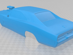 charger custom 1969 printable body car 3D Baskı Modeli