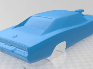charger custom 1969 printable body car 3D Baskı Modeli