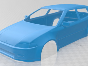 honda civic 1992 printable body car 3D Print Model