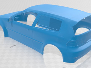 honda civic 1992 printable body car Modelo de impresión 3D