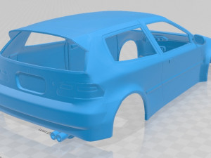 honda civic 1992 printable body car Modelo de impresión 3D