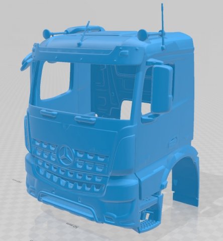 mercedes benz arocs printable cabin truck 3D Print Model .c4d .max .obj .3ds .fbx .stl .blend 