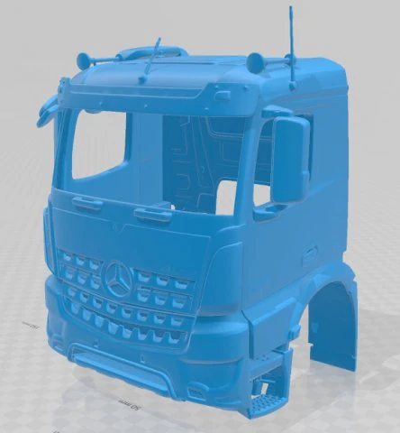 mercedes benz arocs printable cabin truck 3D Print Model .c4d .max .obj .3ds .fbx .stl .blend 