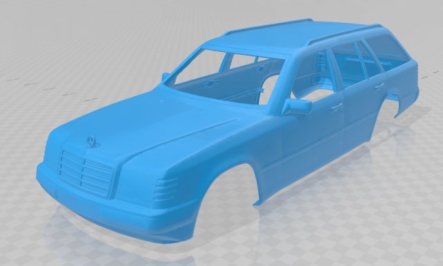mercedes benz e w124 touring printable body car 3D Принт Модель .c4d .max .obj .3ds .fbx .stl .blend