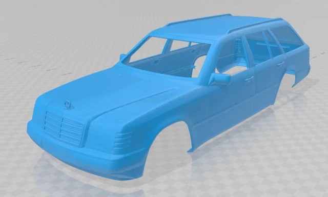 mercedes benz e w124 touring printable body car 3D Print Model .c4d .max .obj .3ds .fbx .stl .blend 