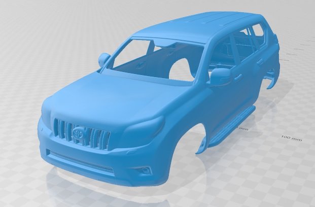 toyota land cruiser prado printable body car 3D 打印模型 .c4d .max .obj .3ds .fbx .stl .blend