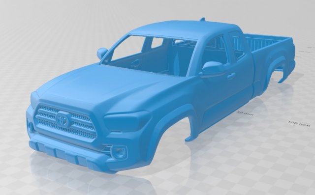 toyota tacoma 2016 printable body car 3D प्रिंट मॉडल .c4d .max .obj .3ds .fbx .stl .blend 