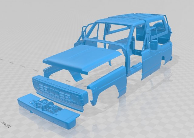 nissan safari 1985 printable body 3D 打印模型 .c4d .max .obj .3ds .fbx .stl .blend 