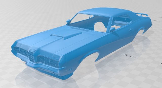 Cougar Eliminator 1970 Printable Body Car 3D प्रिंट मॉडल .c4d .max .obj .3ds .fbx .stl .blend