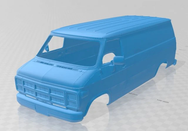 vandura g 1500 1983 printable body van 3D Print Model .c4d .max .obj .3ds .fbx .stl .blend