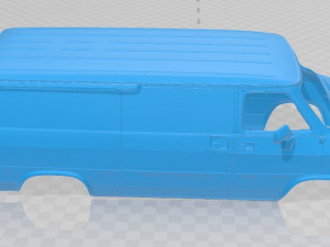 vandura g 1500 1983 printable body van 3D Baskı Modeli