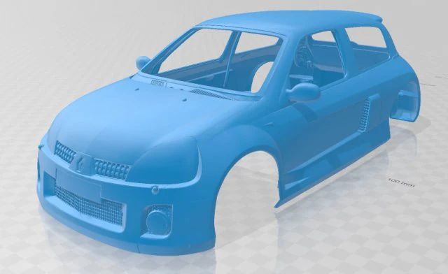 Renault Sport Clio V6 2003 Printable Body Car 3D Print Model .c4d .max .obj .3ds .fbx .stl .blend