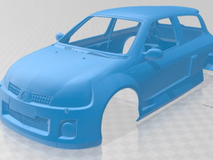 Renault Sport Clio V6 2003 Printable Body Car Modelo de impresión 3D