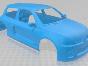 Renault Sport Clio V6 2003 Printable Body Car Modelo de Impressão 3D