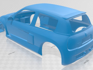 Renault Sport Clio V6 2003 Printable Body Car Modelo de Impressão 3D