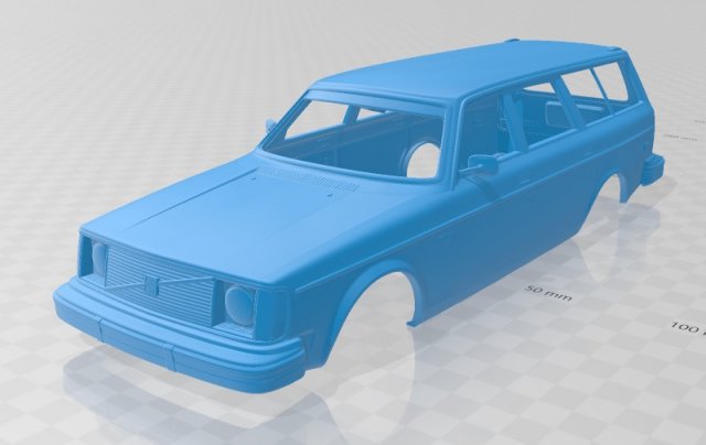 volvo 245 wagon 1975 printable body car Modèles 3D en vedette .c4d .max .obj .3ds .fbx .stl .blend 