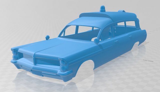 bonneville ambulance kennedy 1963 printable body car Model do druku 3D .c4d .max .obj .3ds .fbx .stl .blend 