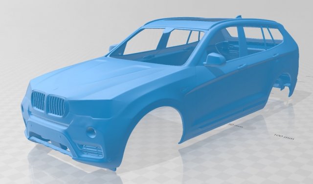 x3 2015 printable body car 3D 打印模型 .c4d .max .obj .3ds .fbx .stl .blend 