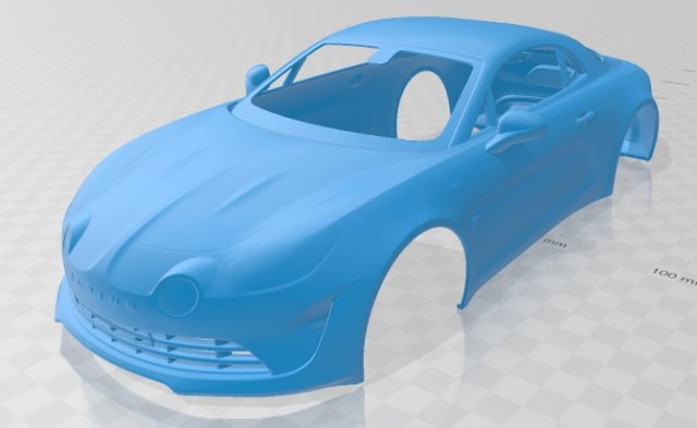 renault alpine a110 2018 printable body car 3D Print Model .c4d .max .obj .3ds .fbx .stl .blend