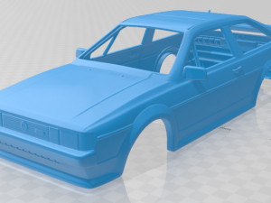 volkswagen scirocco 1986 printable body car 3D Print Model