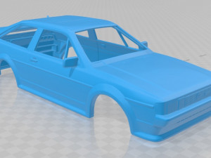 volkswagen scirocco 1986 printable body car 3D Print Model