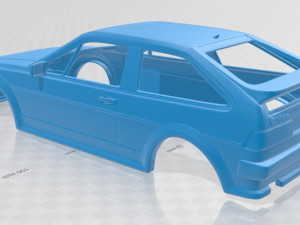 volkswagen scirocco 1986 printable body car 3D Print Model