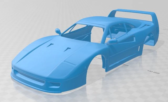 ferrari f 40 1987 printable body car 3D Print Model .c4d .max .obj .3ds .fbx .stl .blend