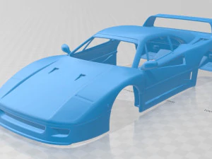 ferrari f40 1987 carro com carroceria imprim&iacute;vel Modelo de Impressão 3D