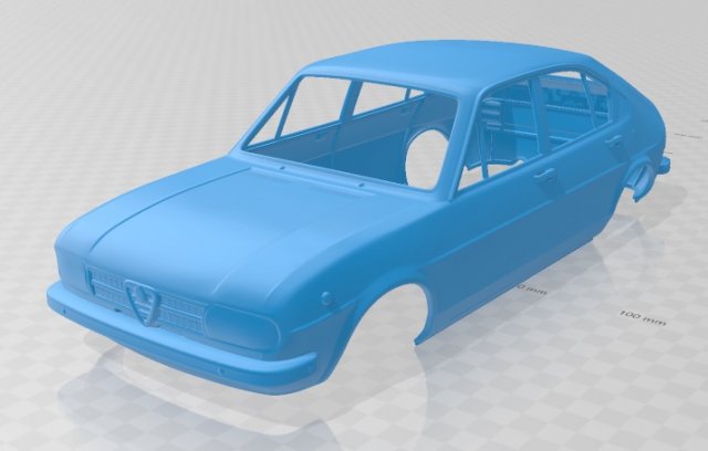 alfa romeo alfasud 1972 printable body car Modelo de impresión 3D .c4d .max .obj .3ds .fbx .stl .blend 