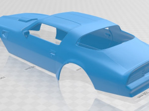 firebird trans am 1977 printable body car 3D Baskı Modeli