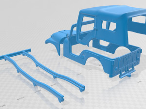 jeep cj-5 1954 printable body 3D Print Model