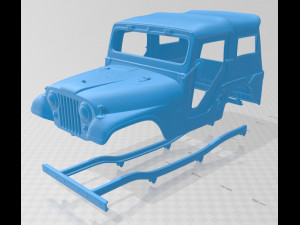 jeep cj-5 1954 printable body car 3D Baskı Modeli
