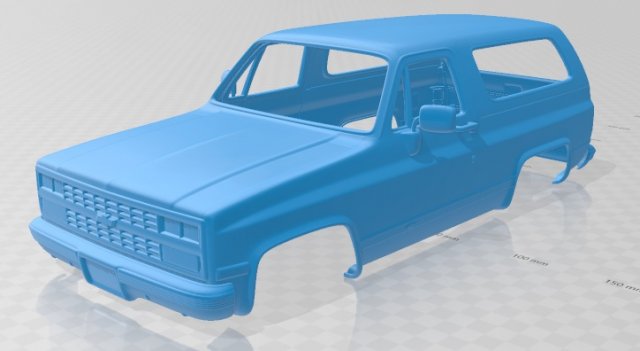 blazer mk2 k5 1989 printable body car 3Dプリントモデル .c4d .max .obj .3ds .fbx .stl .blend 