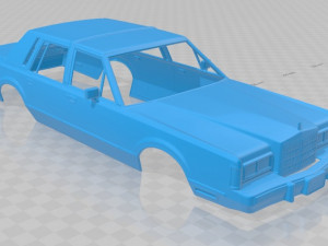 lincoln town car 1989 printable body car Modèles 3D en vedette