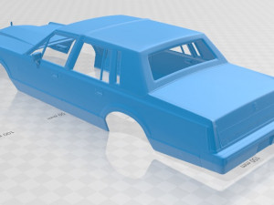 lincoln town car 1989 printable body car Modèles 3D en vedette