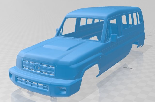 toyota land cruiser j78 2010 printable body car Modelo de impresión 3D .c4d .max .obj .3ds .fbx .stl .blend 