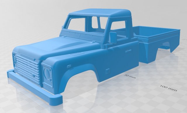 land rover defender 110 pickup 2011 printable body car Modelo de Impressão 3D .c4d .max .obj .3ds .fbx .stl .blend 