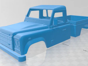 Land Rover Defender 110 Pickup 2011 Karosserie zum Ausdrucken 3D Druckmodell