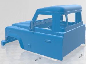 land rover defender 110 pickup 2011 printable body car 3D Print Model