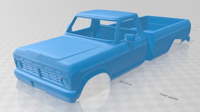 f-150 1973 printable body car Modelo de Impressão 3D .c4d .max .obj .3ds .fbx .stl .blend 