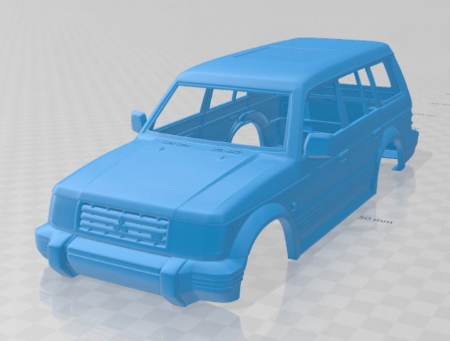 mitsubishi pajero montero wagon 1991 printable body car 3D प्रिंट मॉडल .c4d .max .obj .3ds .fbx .stl .blend 
