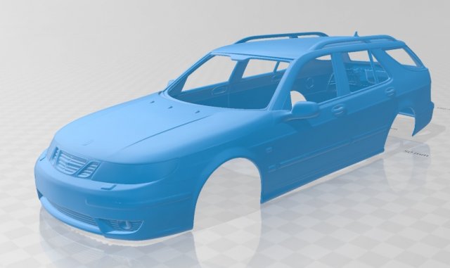 saab 9-5 wagon aero 2005 printable body car Modèles 3D en vedette .c4d .max .obj .3ds .fbx .stl .blend 