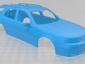 saab 9-5 wagon aero 2005 printable body car Modèles 3D en vedette
