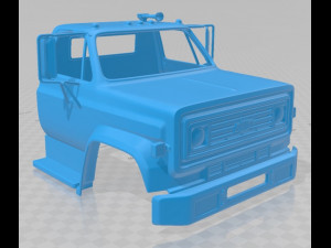 c70 1979 printable cabin truck 3D-Druckmodell
