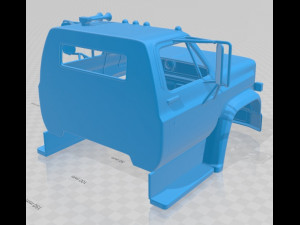 c70 1979 printable cabin truck 3D-Druckmodell