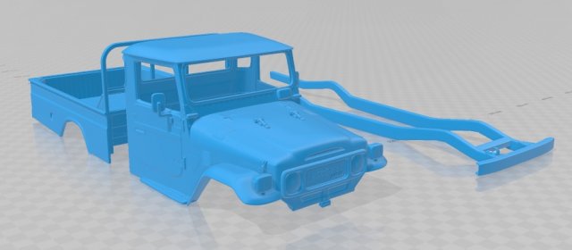 toyota land cruiser pickup 1979 printable body car 3D प्रिंट मॉडल .c4d .max .obj .3ds .fbx .stl .blend 